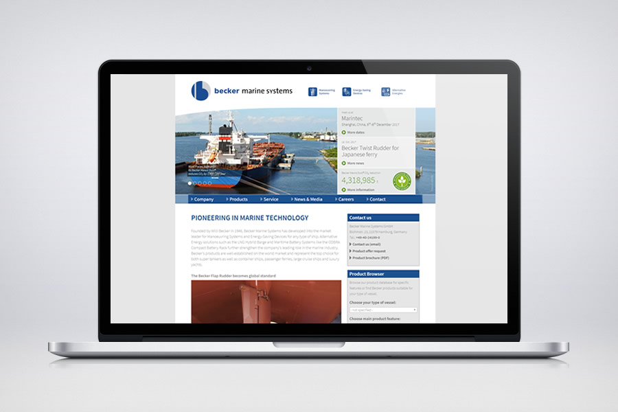 Website - Contao Referenz - Becker Marine Systems