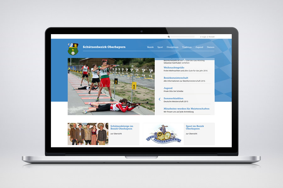 Website - Contao Referenz - Schützenbezirk Oberbayern