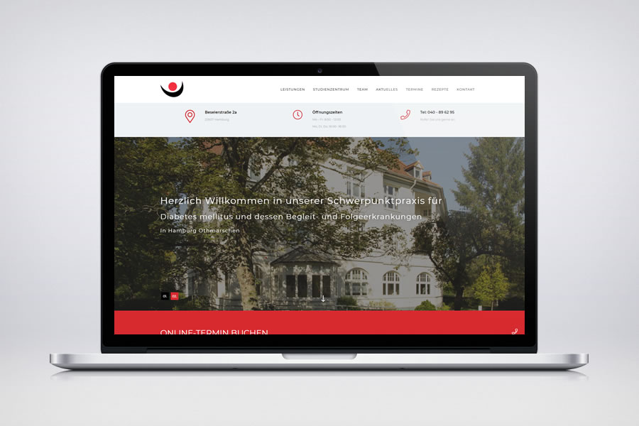 Website - Contao Referenz - Diabetes Praxis Othmarschen