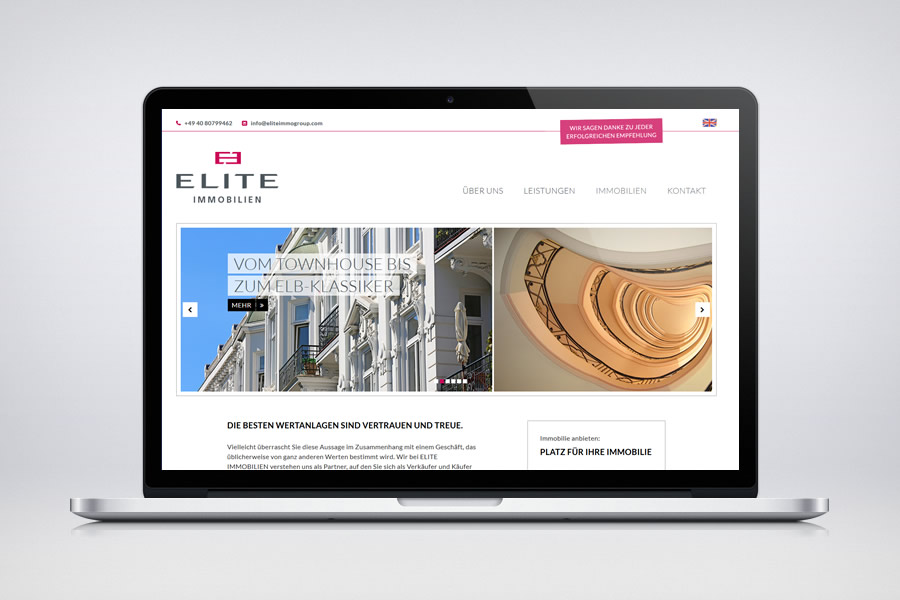 ELITE IMMOBILIEN - Contao Website