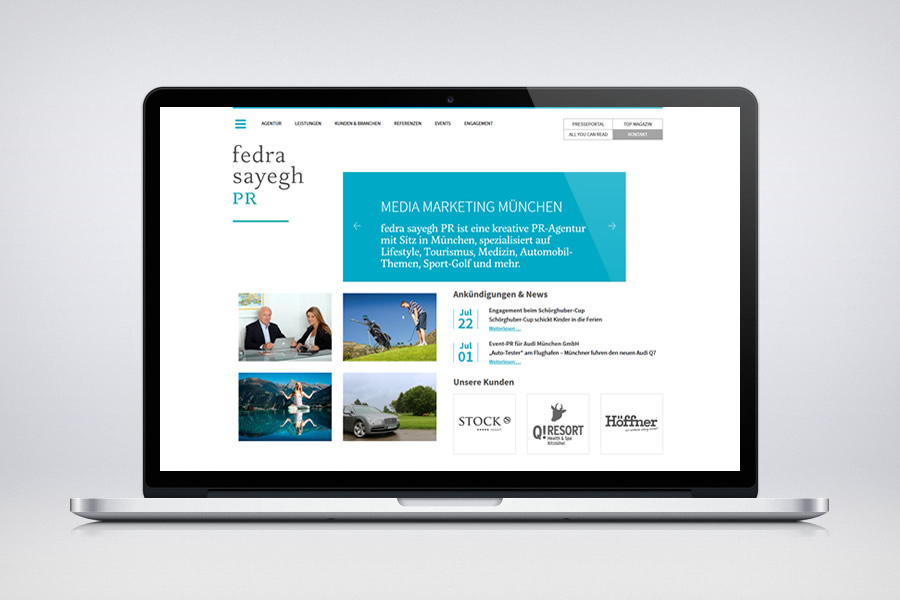 Website - Contao Referenz - fedra sayegh PR