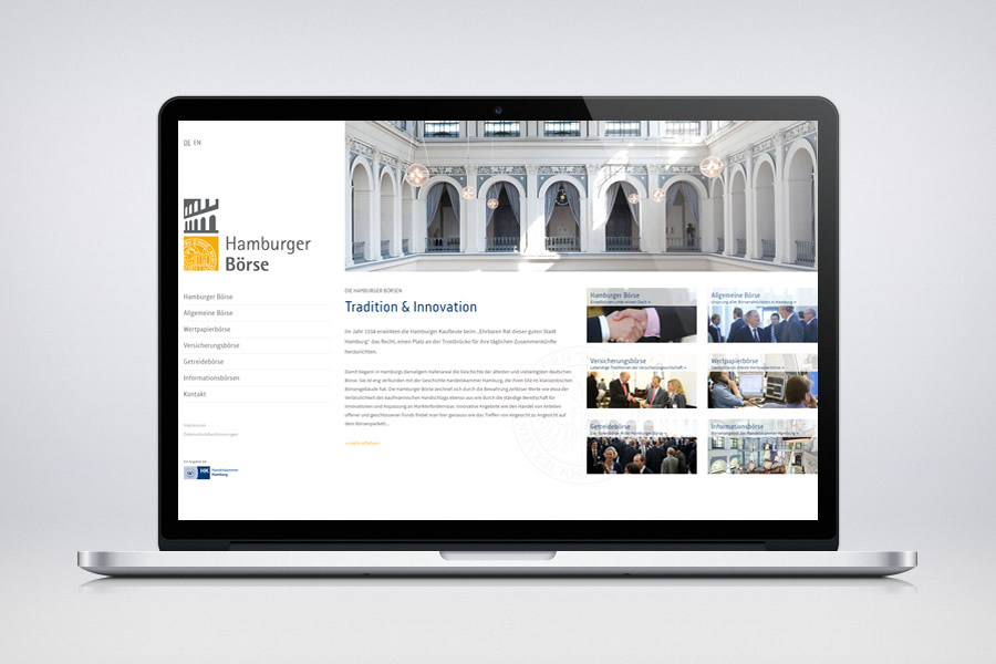 Website - Contao Referenz - Hamburger Börse