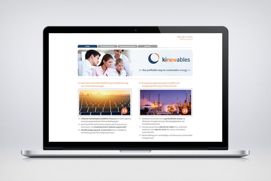 Website - Contao Referenz - kinewables