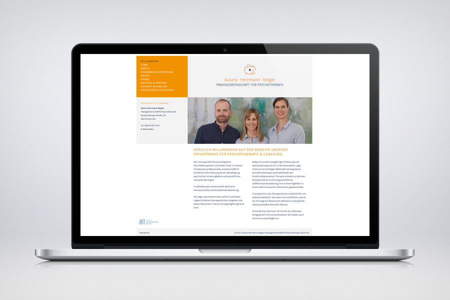 Praxisgemeinschaft für Psychotherapie - Responsive Contao Website