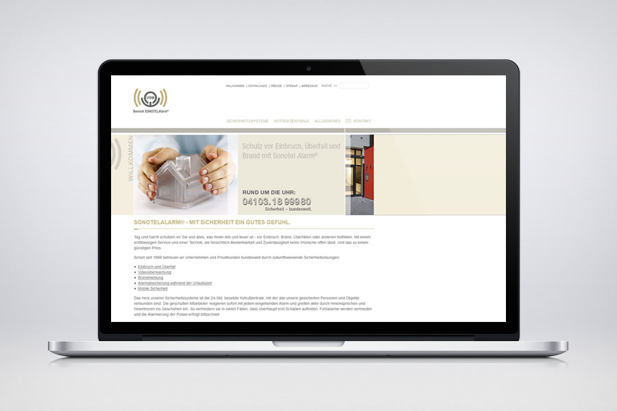 Sonotel Alarm - Contao Website
