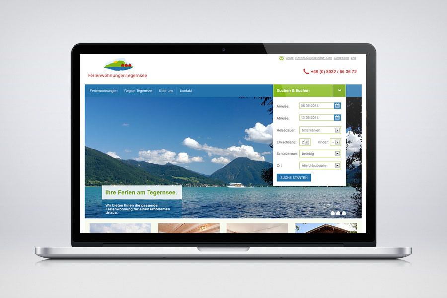 Website - Contao Referenz - Ferienwohnungen Tegernsee