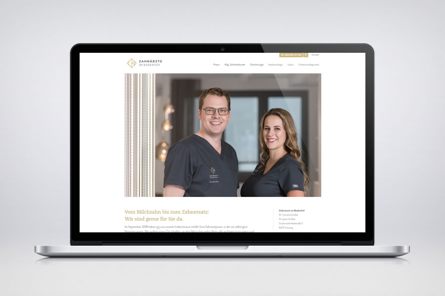 Website - Contao Referenz - Zahnärzte im Baderhof