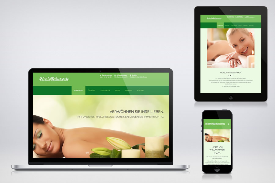 Website - Contao Referenz - Sabanja Thaimassage