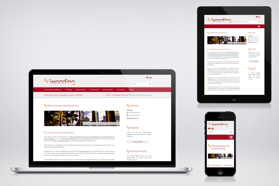 Website - Contao Referenz - Wordinc